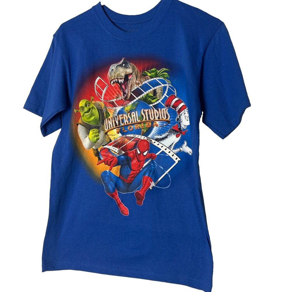 NWT Vintage Universal Studios Graphic Blue Short Sleeve T Shirt Character S